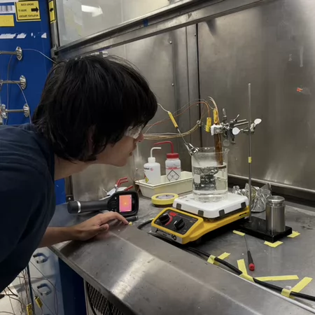 Undergraduate student in a lab